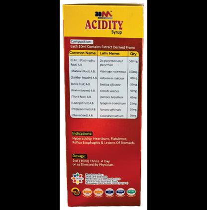 30M Acidity Syrup (200ml Each) Sugar Free