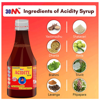 30M Acidity Syrup (200ml Each) Sugar Free