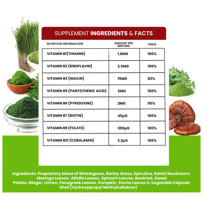 360° Love Vitamin B Complex Veg Capsule