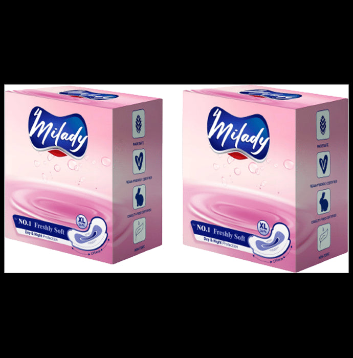 4Milady Freshly Soft Day & Night Protection Sanitary Pads (34 Each) - Classic Derma