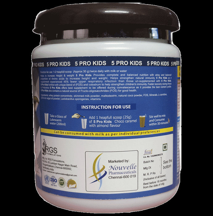 5 Pro Kids Protein Powder Choco Caramel with Almond