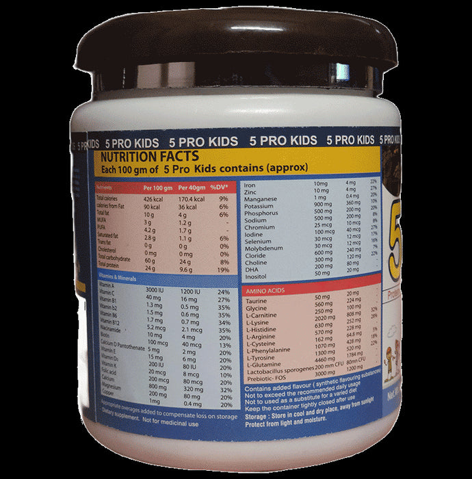 5 Pro Kids Protein Powder Choco Caramel with Almond