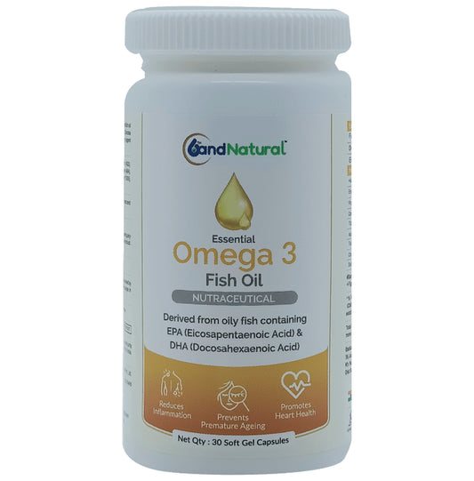 6th and Natural Essential Omega 3 Fish Oil Softgel Capsule - Classic Derma