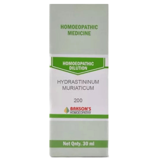 Bakson's Homeopathy Hydrastininum Muriaticum Dilution 200 - Classic Derma