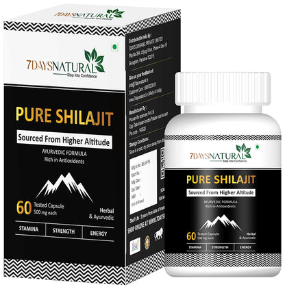 7Days Shilajit 500mg Capsule