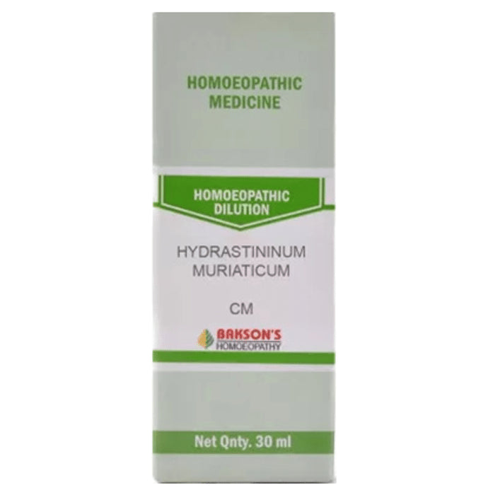 Bakson's Homeopathy Hydrastininum Muriaticum Dilution CM - Classic Derma