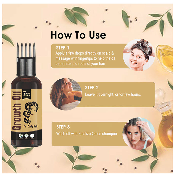7Herbmaya Growth Oil for Curly Hair