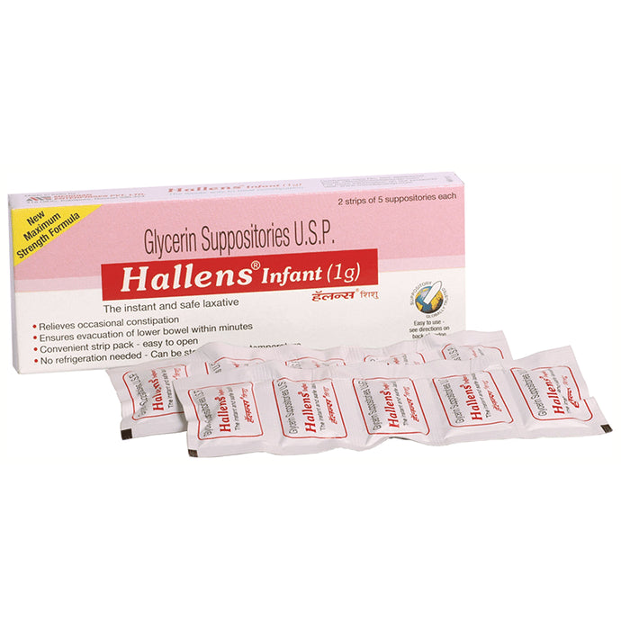Hallens Glycerin Infant 1gm Suppository - Classic Derma