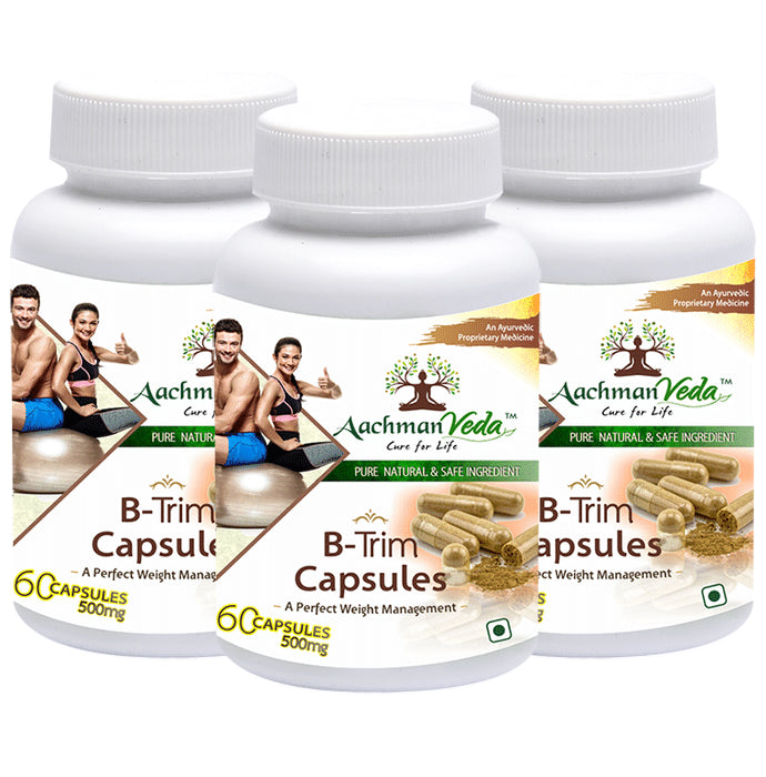 Aachman Veda A Perfect Weight Management B-Trim 500mg Capsule (60 Each) - Classic Derma