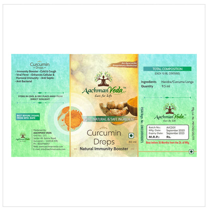 Aachman Veda Curcumin Drop Natural Immunity Enhancer (30ml Each)