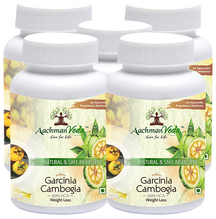 Aachman Veda Garcinia Cambogia 500mg 60% HCA Weight Loss Capsule (60 Each) - Classic Derma