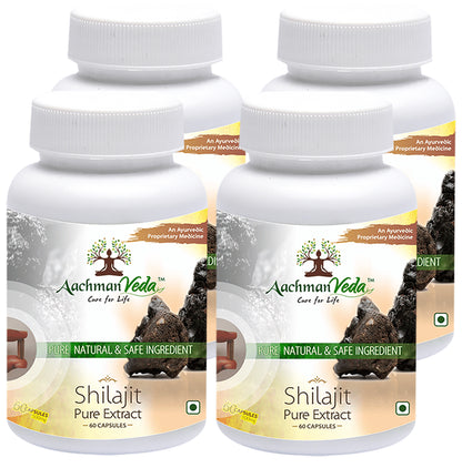 Aachman Veda Shilajit Pure Extract Capsule (60 Each) - Classic Derma