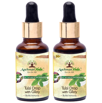 Aachman Veda Tulsi Drop with Giloy (30ml Each) - Classic Derma