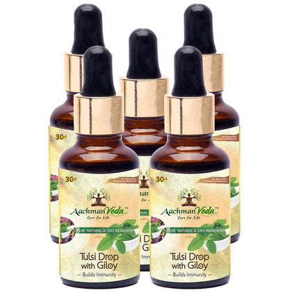 Aachman Veda Tulsi Drop with Giloy (30ml Each) - Classic Derma