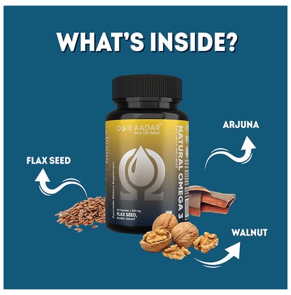 Aadar Natural Omega 3, 500mg Capsule