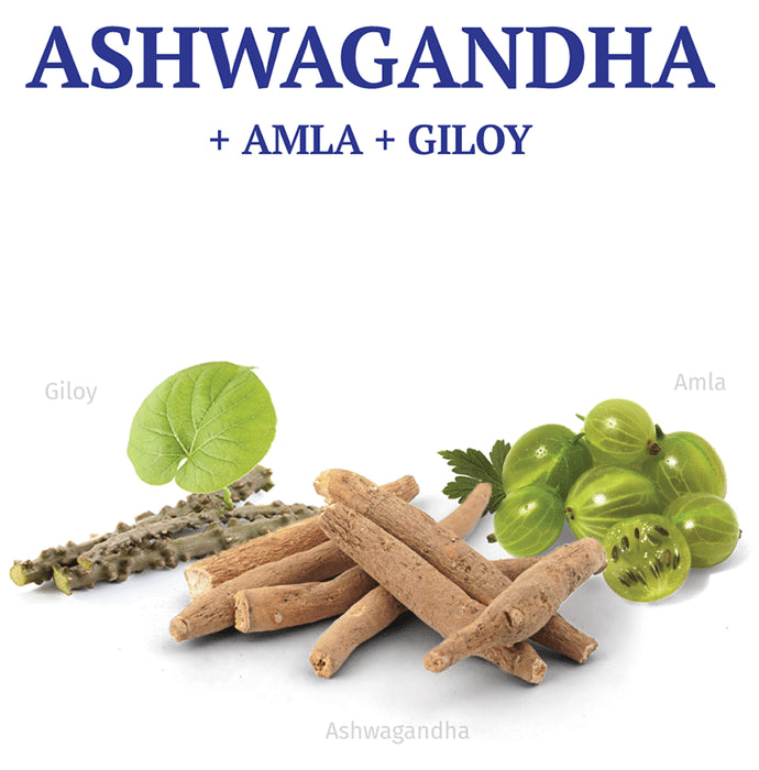 Aadar Stay. Pro. Active. 500mg Capsule Ashwagandha+Bhringraj (60 Each)