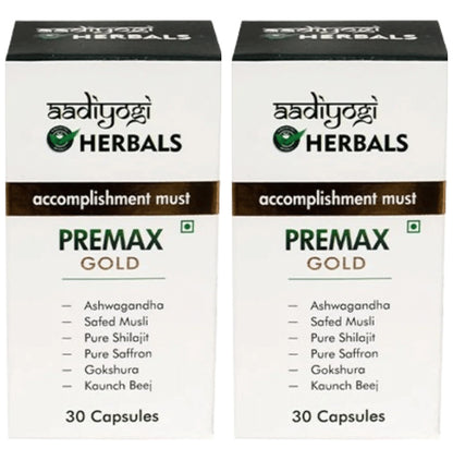 Aadiyogi Herbals Premax Gold Capsule (30 Each) - Classic Derma