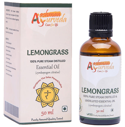 Aashman Ayurveda 100% Pure Steam Distilled Essential Oil (50ml Each) Lemongrass
