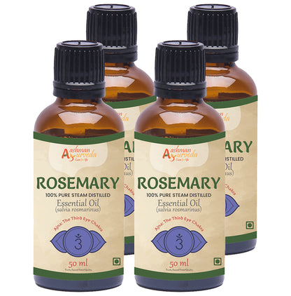 Aashman Ayurveda 100% Pure Steam Distilled Essential Oil (50ml Each) Rosemary - Classic Derma