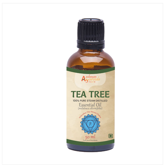 Aashman Ayurveda 100% Pure Steam Distilled Essential Oil (50ml Each) Tea Tree