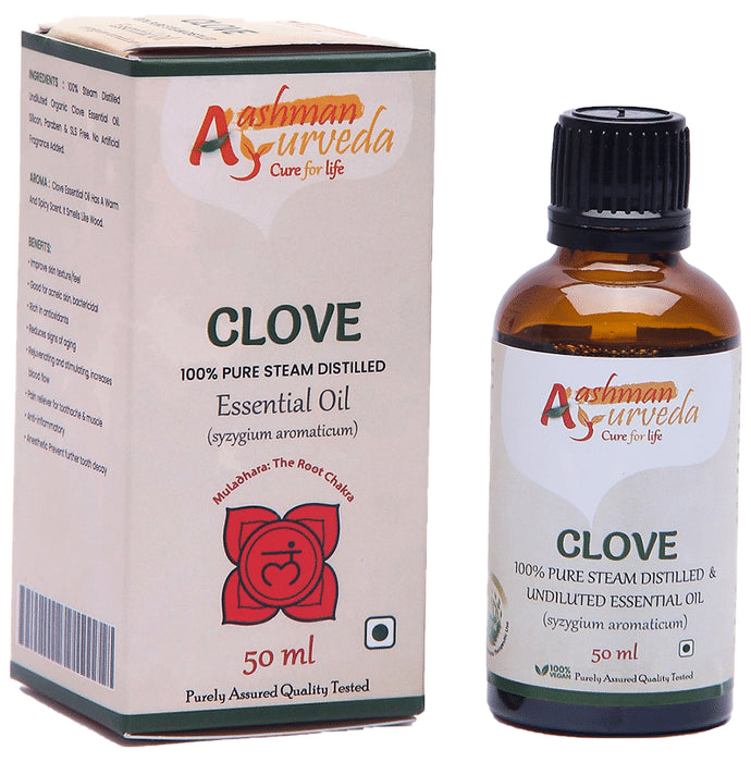 Aashman Ayurveda 100% Pure Steam Distilled Essential Oil Clove