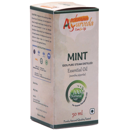 Aashman Ayurveda 100% Pure Steam Distilled Essential Oil Mint - Classic Derma