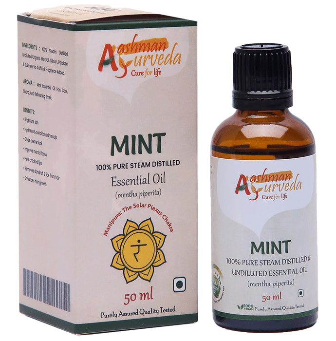 Aashman Ayurveda 100% Pure Steam Distilled Essential Oil Mint