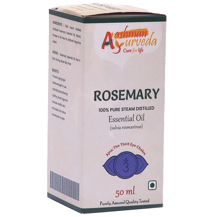 Aashman Ayurveda 100% Pure Steam Distilled Essential Oil Rosemary - Classic Derma