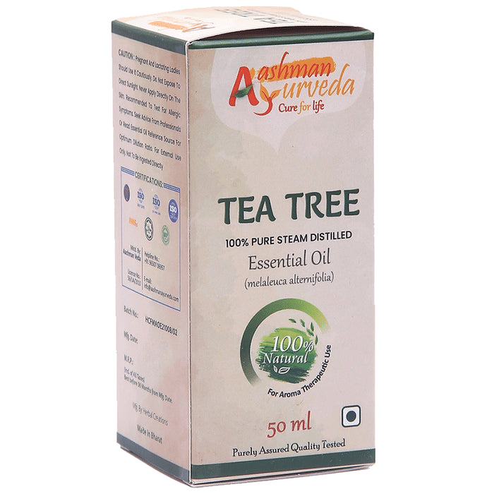 Aashman Ayurveda 100% Pure Steam Distilled Essential Oil Tea Tree - Classic Derma