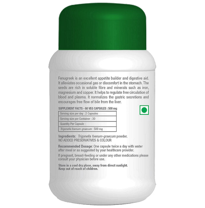 Aavaaram Fenugreek Enerj+ 500mg Veg Capsule