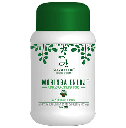 Aavaaram Moringa Enerj+ 500mg Veg Capsule - Classic Derma