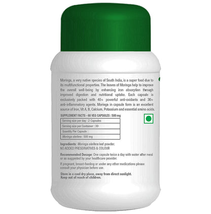 Aavaaram Moringa Enerj+ 500mg Veg Capsule