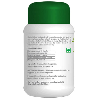 Aavaaram Pirandai Enerj+ 500mg Veg Capsule