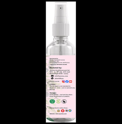 Aayusea Rose Water With Mist Spray Pump