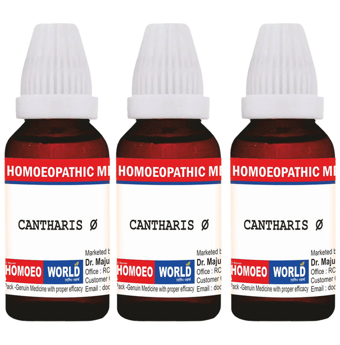 Dr. Majumder Homeo World Cantharis Mother Tincture (30ml Each) - Classic Derma