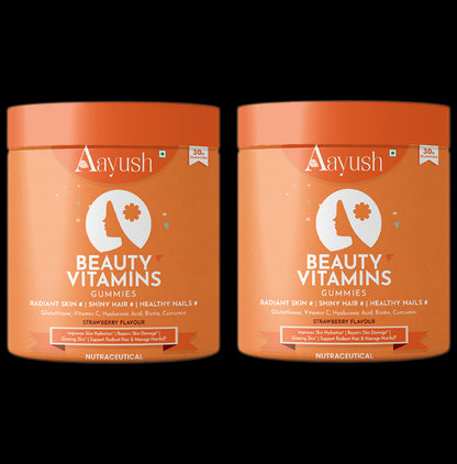 Aayush Beauty Vitamins Gummies (30 Each) Strawberry - Classic Derma