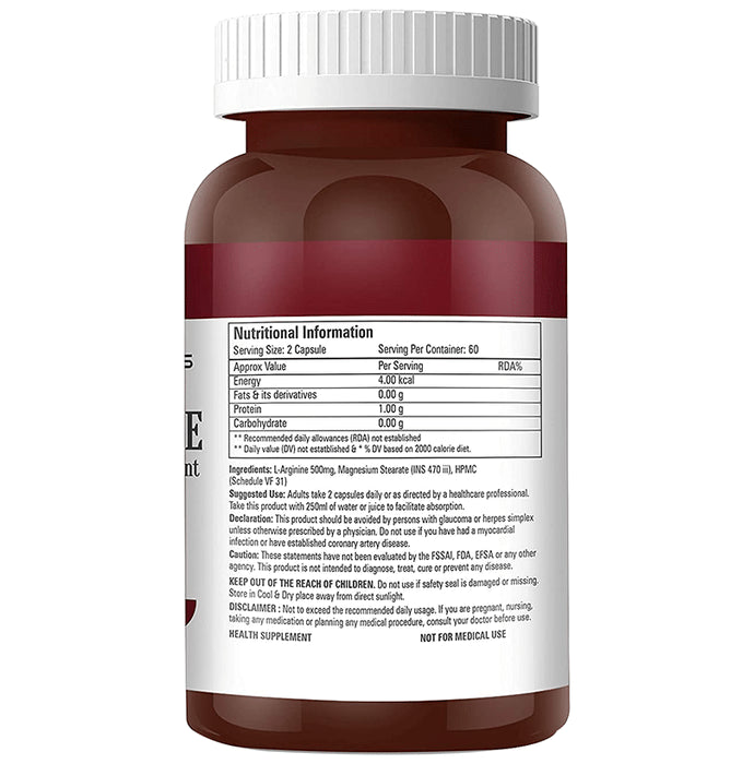 Abbie's Nutrition Plus Health Supplement L-Arginine Capsule