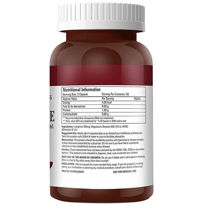Abbie's Nutrition Plus Health Supplement L-Arginine Capsule