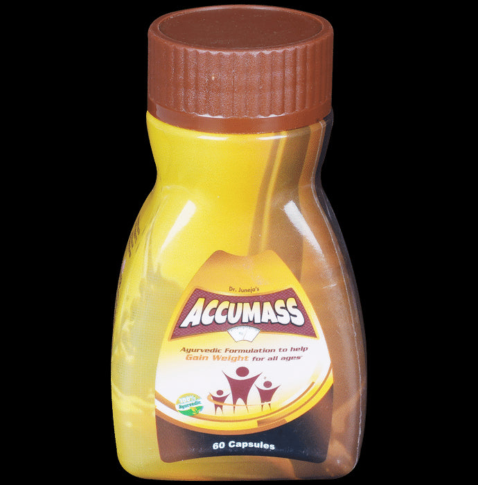 Accumass Combo of Accumass Weight Gain Granules 525gm & Capsule 60