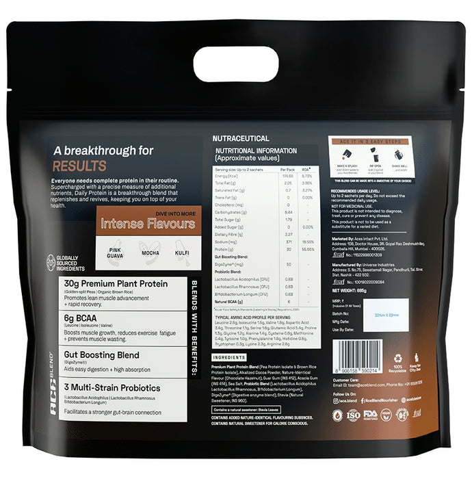 Ace Blend Plant Based Intense Protein Chocolate Hazelnut