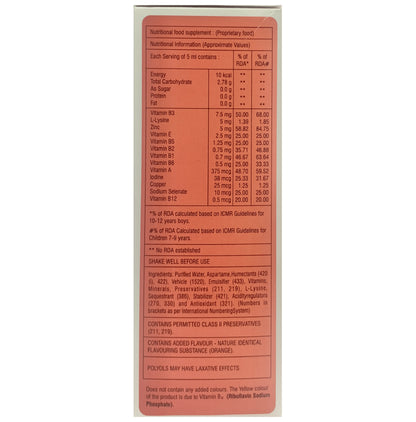 Acrevit Syrup Sugar Free