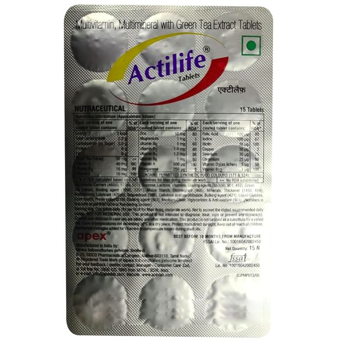 Actilife Nutraceutical Tablet