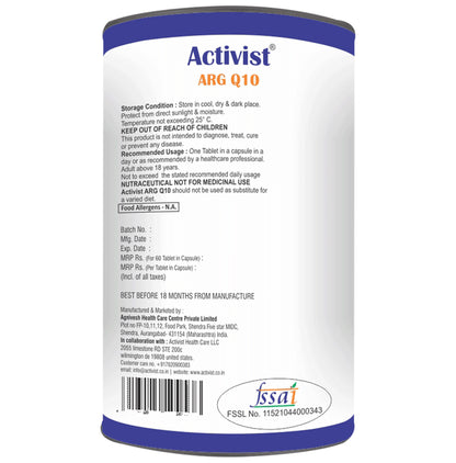 Activist Arg Q10 Tablet In Capsule