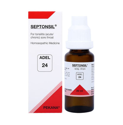 ADEL Anti Tonsilitis Combo Pack of ADEL 24 Septonsil Drop 20ml & Baryta Carb Dilution 30CH 10ml