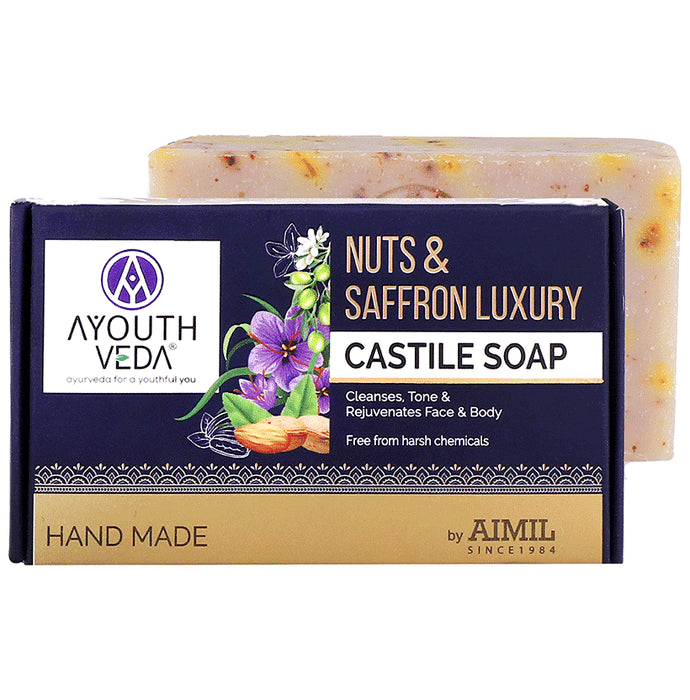 Ayouth Veda Nuts & Saffron Luxury Castile Soap - Classic Derma