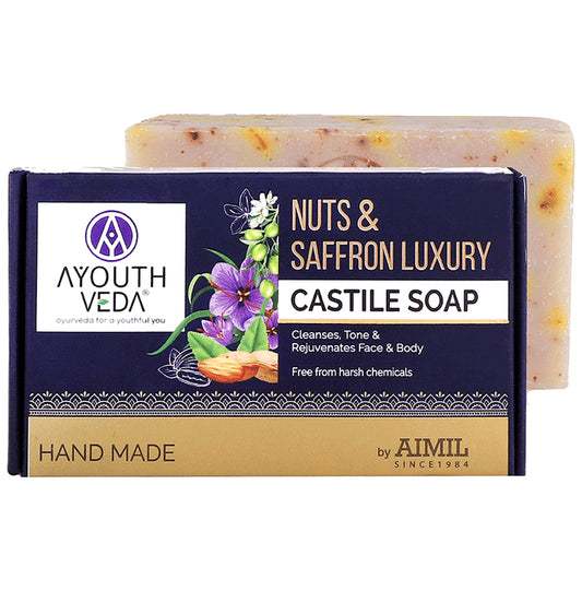 Ayouth Veda Nuts & Saffron Luxury Castile Soap - Classic Derma