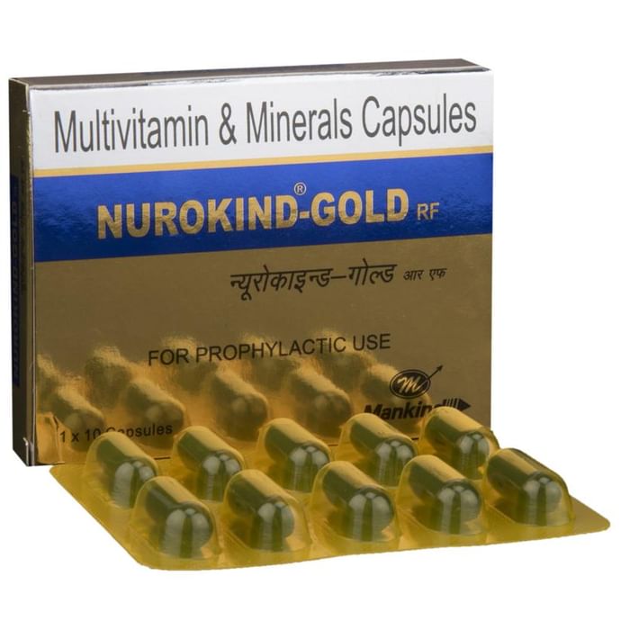 Nurokind -Gold RF Multivitamin & Mineral Capsule | Promotes Overall Health | Bone, Joint & Muscle Care