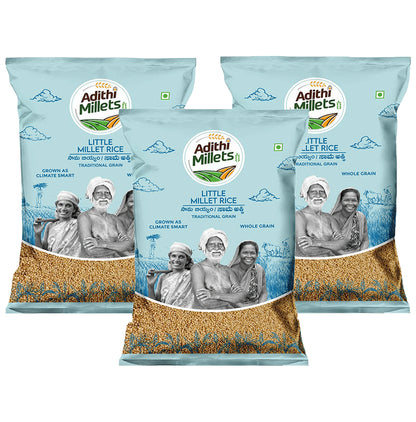 Adithi Millets Combo Pack of Little Millet (500gm Each) - Classic Derma