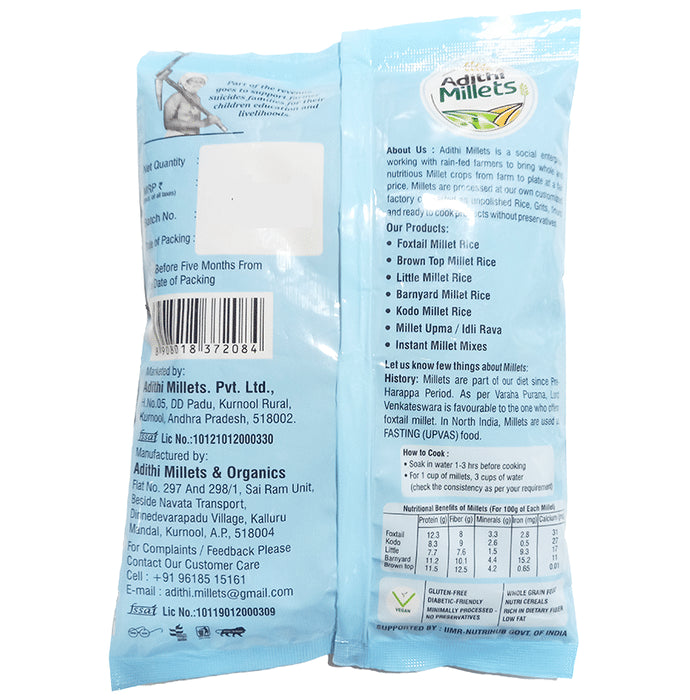 Adithi Millets Combo Pack of Little Millet (500gm Each)