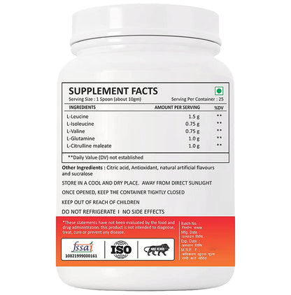 Adorreal BCCA Glutamine Powder Orange